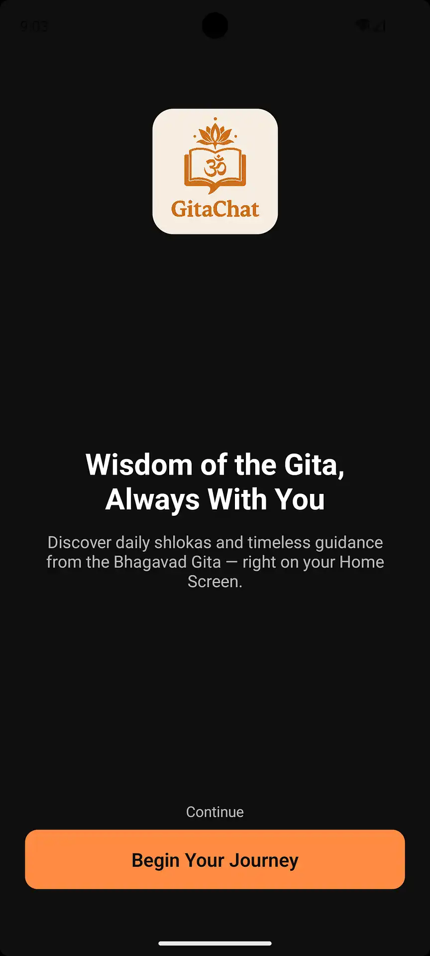 Daily wisdom insights onboarding screen